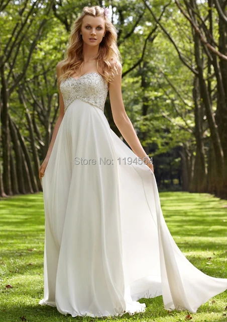 vestidos novia de gasa cristal rebordear beach vestidos de novia