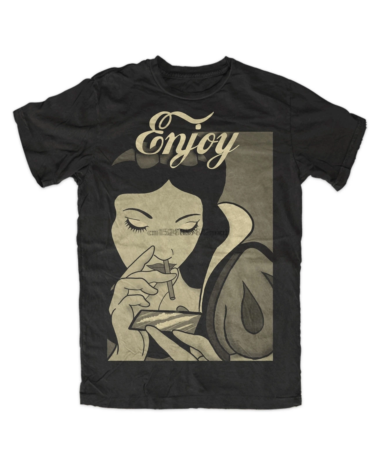 

Mens Cool Tops Short Sleeve Enjoy Snow White Premium T-Shirt FunKultDopePartyMovieComicBadPrincess