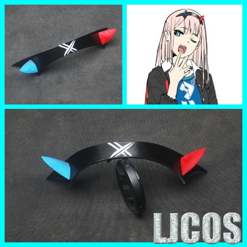 DARLING in the FRANXX Zero Two Косплей украшение на голову ПВХ Рог Повязка На Голову