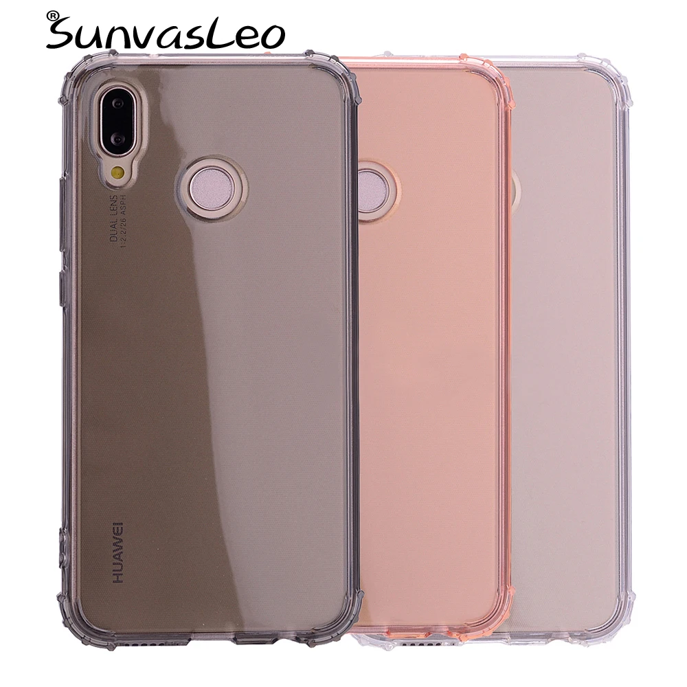 For Huawei P20 Lite Soft Silicone Case Cell Phone Back Cover Skin Shell TPU Glossy Four Corner