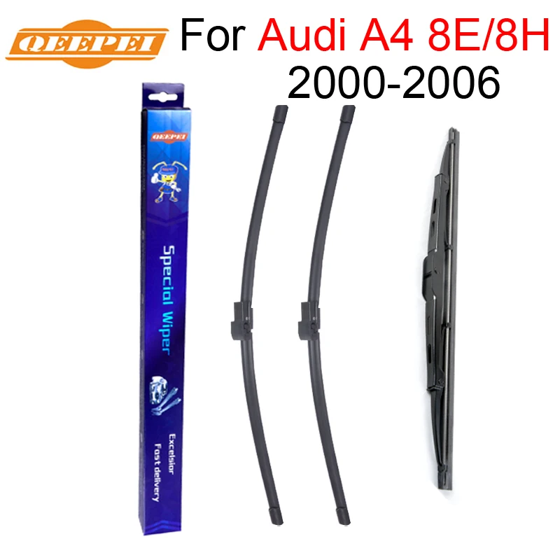 QEEPEI Front and Rear Wiper Blade no Arm For Audi A4 8E/8H (B6) 2000 2006 High quality Natural QEEPEI Front and Rear Wiper Blade no Arm For Audi A4 8E/8H (B6) 2000 2006 High quality Natural
