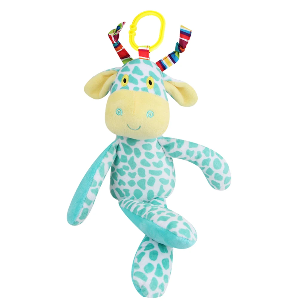 Cartoon Plush Baby Infant Safety Nursing Bed Stroller Pram Hanging Rattles for Infant Play Activity