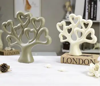 

heart ceramic lucky love tree home decor crafts room decoration handicraft ornament porcelain figurines wedding decorations
