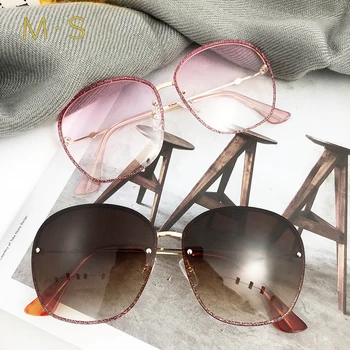 

2018 Fashion Sunglasses Women Luxury Brand Designer Oversize Sun glasses Female Square sunglass For Women Girl Eyewear J79