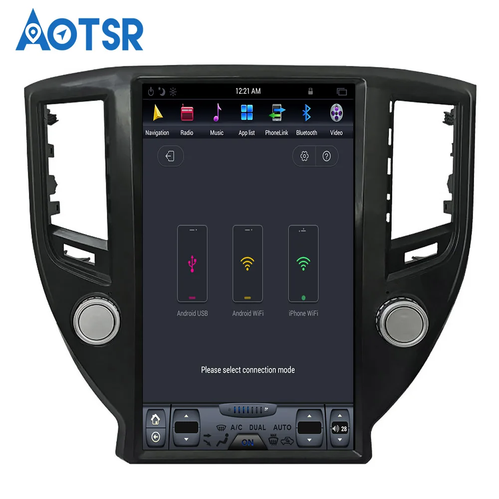 Excellent Tesla style Car GPS Navigation For TOYOTA CROWN Fourteenth generation car multimedia radio tape recorder 4K H car accessories 9