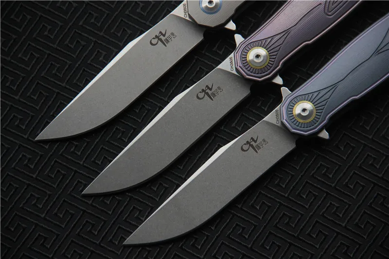 Новый CH3505 Флиппер складной нож S35VN лезвие шарикоподшипники TC4 титановая ручка для