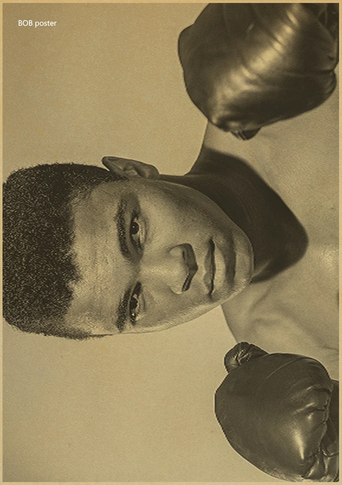 Плакат бокс Muhammad Ali ретро крафт-бумага ВИНТАЖНЫЙ ПЛАКАТ домашний декор художественные плакаты напечатанные с помощью шелковой ткани обои