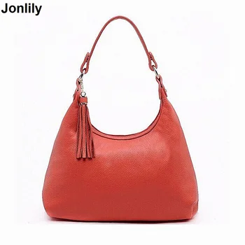 

Handbags Women Shoulder Bag First Layer Cowhide Genuine Leather Bag Women Leather Handbags Bag Ladies Hobos LI-738