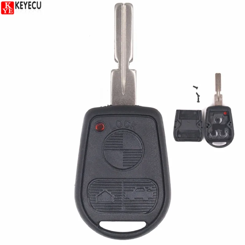 Keyecu New Uncut Blade Remote Key Shell Case Fob For Bmw 3 5 7 Series