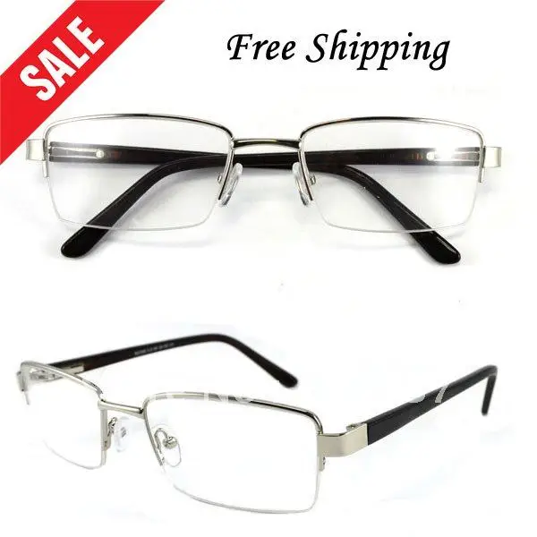Free Shipment Metal Hlaf rim Optical Frames for man | Аксессуары для одежды