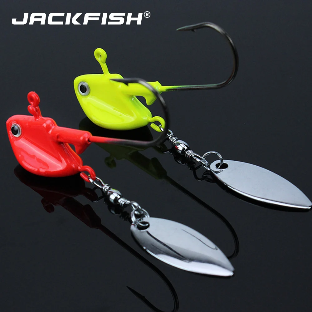 JACKFISH Jig приманки 4 г 6 г 10 г/5,4 см свинцовая головка Джиги с одним крюком искусственный шум блестки Pesca аксессуары Лодка Рыболовная Приманка