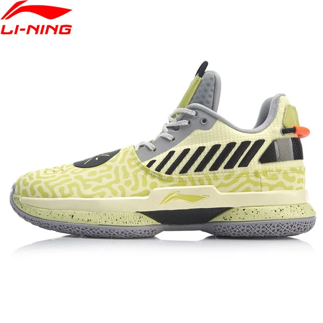 US $165.00 LiNing Men WOW 7 Mustard Wade Basketball Shoes wow7 CUSHION LiNing CLOUD wayofwade 7 Sport Shoes S
