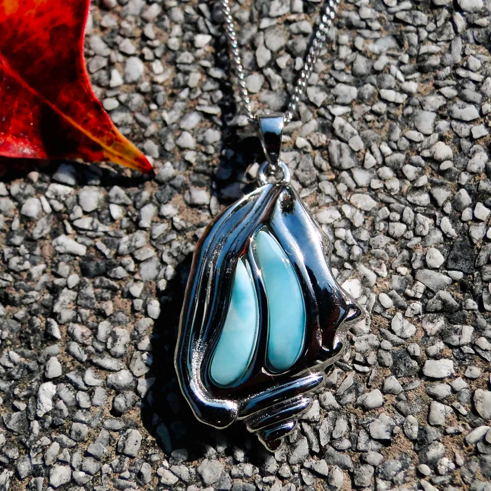 DJ CH Fine Jewelry Strange Ocean Conch Gemstone Pendant Genuine
