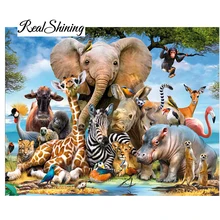 

Needlework Diy Diamond Painting Kit 5D Diamond Embroidery Elephant Forest Full Rhinestone Cross Stitch Diamond Painting DP982