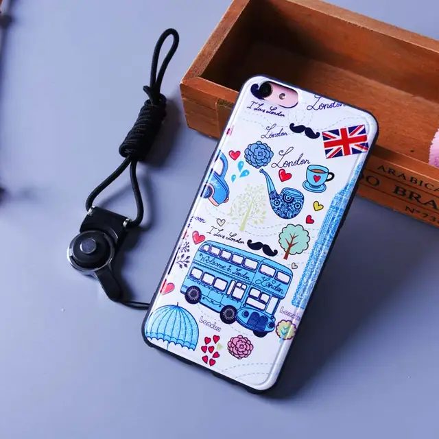 Cute Lovely Cartoon TPU Funda Oppo A57 Black Back Cover Case For Oppo A 57 Mobile Phone 5.2 Inch