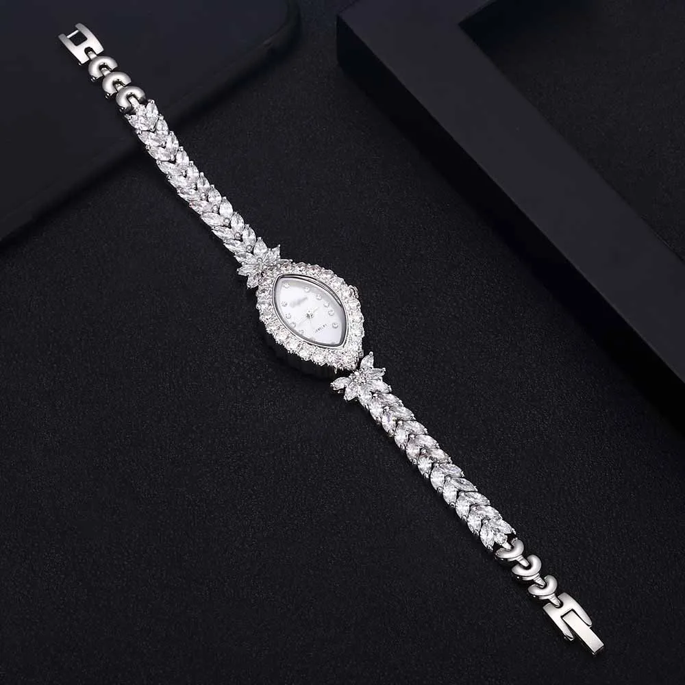 Jankelly качественный двухканальный модуль AAA циркониевые элементы лист австрийский браслет часы с кристаллами для свадебной вечеринки модные ювелирные изделия Горячая