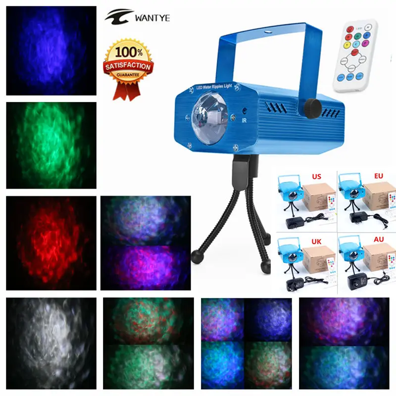 

Mini Remote RGBW LED Water Wave Ripple Stage Effect Lighting Projector Party Disco Club DJ Bar LED Stage Light Show