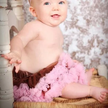 

Baby girls tutu baby pettiskirt brown light pink skirt for baby shower gift newborn pettiskirt
