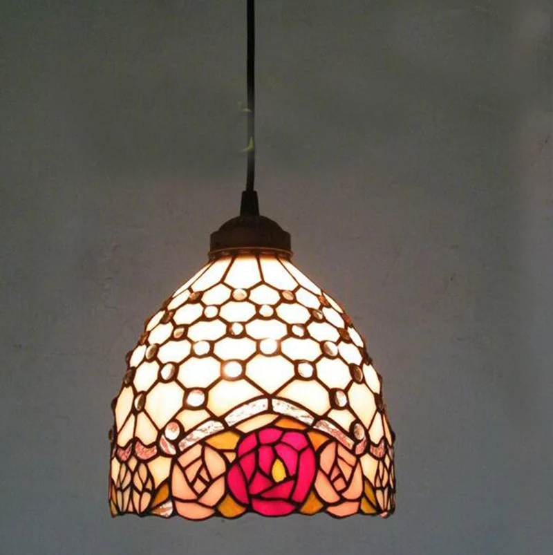 8 corridor Balcony coffe room Pendant Lights Countryside style Handmade Multicolored Glass Tiffany LAMP ceiling