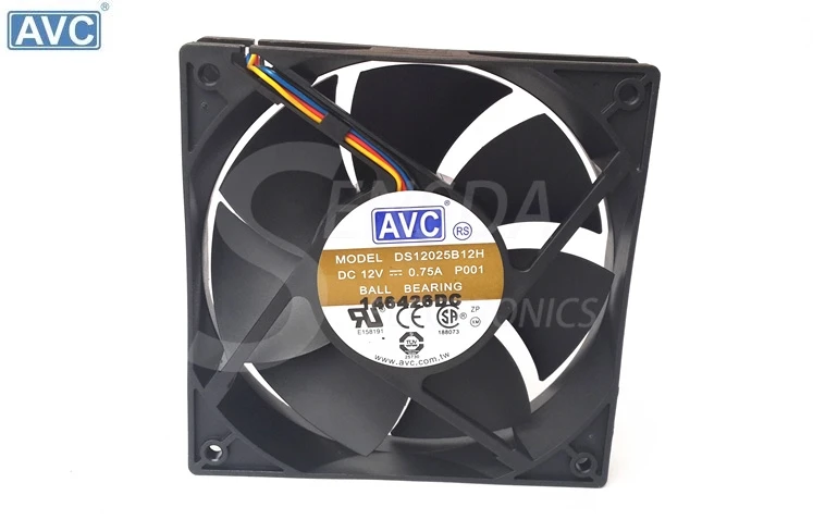 Вентилятор охлаждения оригинальный для AVC DS12025B12H P001 12 см 120 мм 12025 постоянного тока