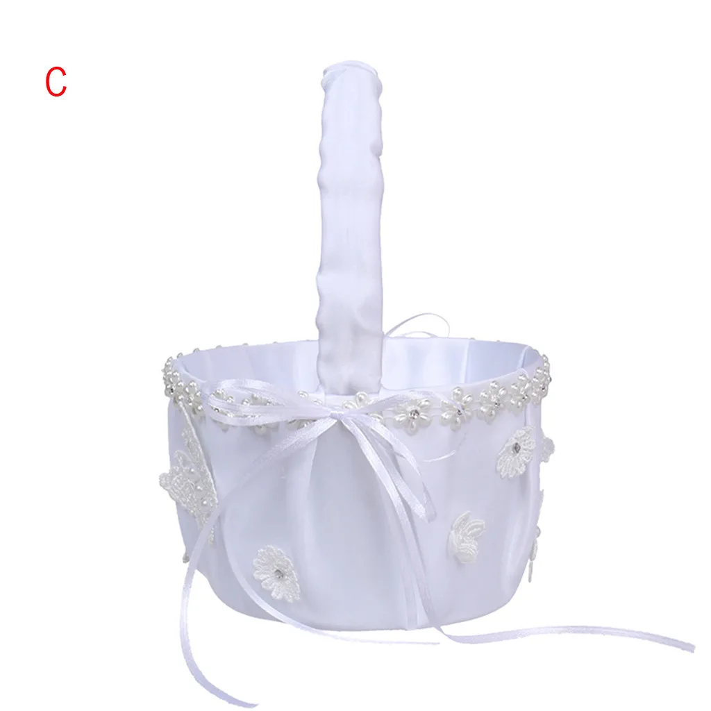 Свадебная вечеринка Цветок Девочка корзинка для кольца носитель украшения торжеств и мероприятий День рождения украшения Дети