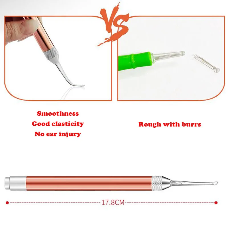 1PC Visual Ear Spoon Cleaner Led Earpick Earwax Cleaning Tool Wax Removal Flashlight Earpick For Children The Elderly Ear Care