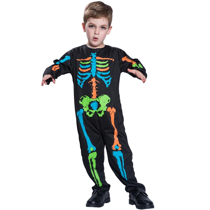 H & ZY carnaval disfraz de Anime disfraz de Halloween para niños disfraz de  esqueleto de niño de miedo mono de pijama negro Cosplay de Niños de  Halloween|Disfraces para niños| - AliExpress