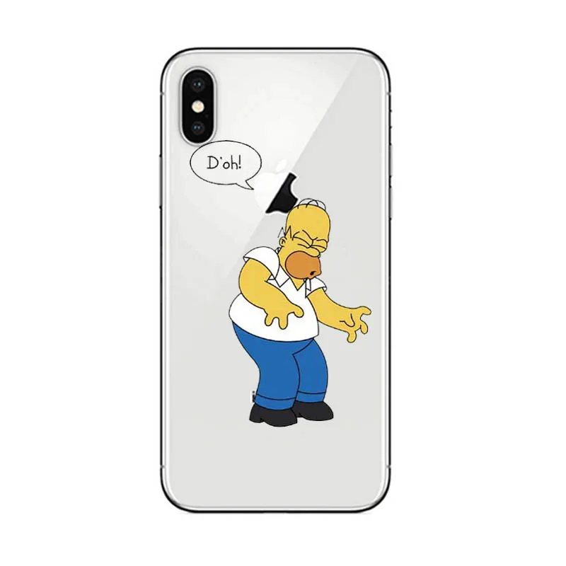 Homer J. Simpson Телефон чехол для iPhone 5 5S SE 6 6s 7 8 P PLUS X XR XS MAX Милый Забавный модный мультяшный силиконовый чехол для телефона s - Цвет: TPU