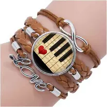 Браслет-чокер в форме сердца пианино, ювелирные изделия для фортепиано, подарок учителю, подарок для музыки, подарок для фортепиано