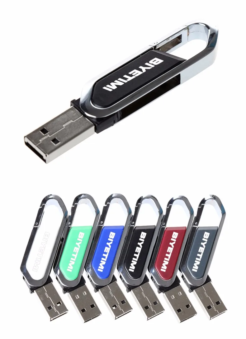 USB флеш-накопитель BiyeTimi, высокоскоростная подвесная Пряжка, 8 г, 16 г, 32 г, 64 г, 128 г, флеш-накопитель для карабина, USB флешка, флешка для ПК