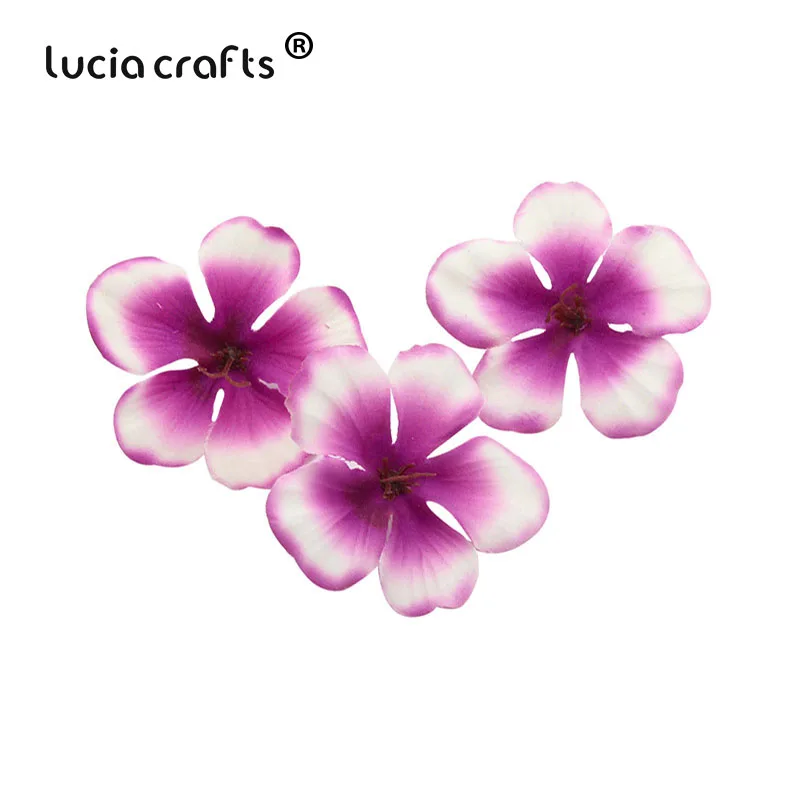 Lucia crafts, 50 шт., около 5,5 см, искусственный цветок, голова, свадьба, вечеринка, домашнее рукоделие декоративный материал, венок, ремесло A1007 - Цвет: Color 6