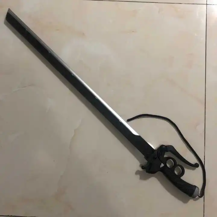 95 см Косплей Атака Титанов Mikasa Ackerman меч двойной нож RivaMika LeviMika меч Хэллоуин оружие реквизит - Цвет: Черный