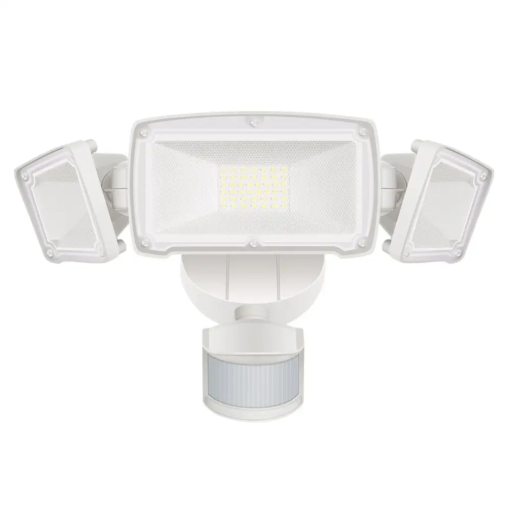 Светодиодный светильник с тремя головками безопасности, уличный светильник с датчиком движения, уличный светильник 39 Вт, 230 В, датчик движения, садовая водонепроницаемая лампа