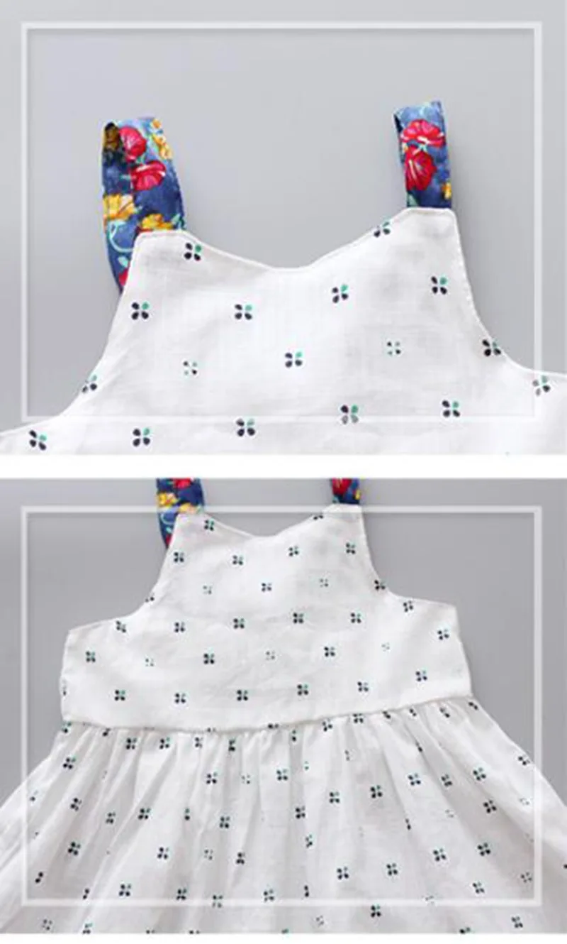 COOTELILI Cute Flower Vest Dresses Kids Girls Party Princess Daughter Dresses Baby Girls Dress Children Clothing 90-120cm  (9)