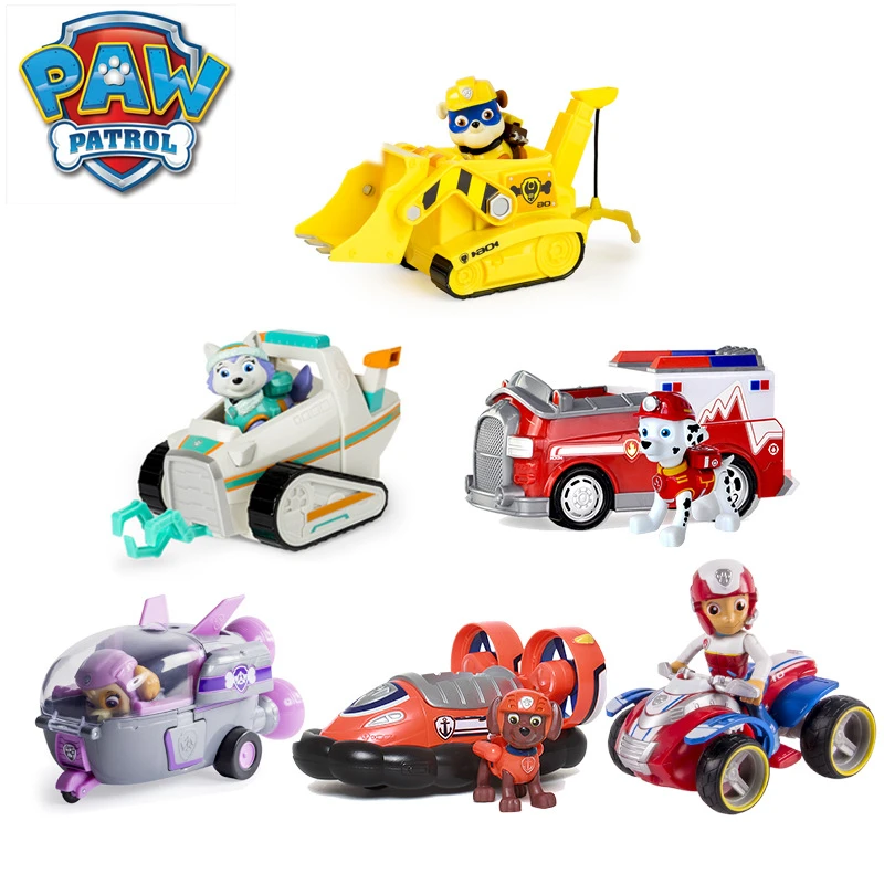 

Genuine Paw Patrol Dog S3 full Nickelodeon Rescue Racers Vehicle Marshall Anime Action Figure Doll Spin Master Toys