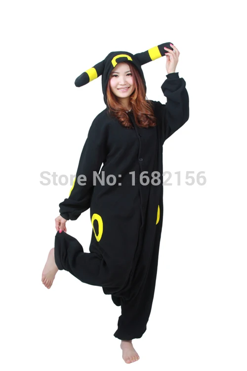 Adult Anime Pokemon Cosplay Costume Black Pikachu Umbreon Onesie Unisex Pajamas Party For Women Man 14.jpg