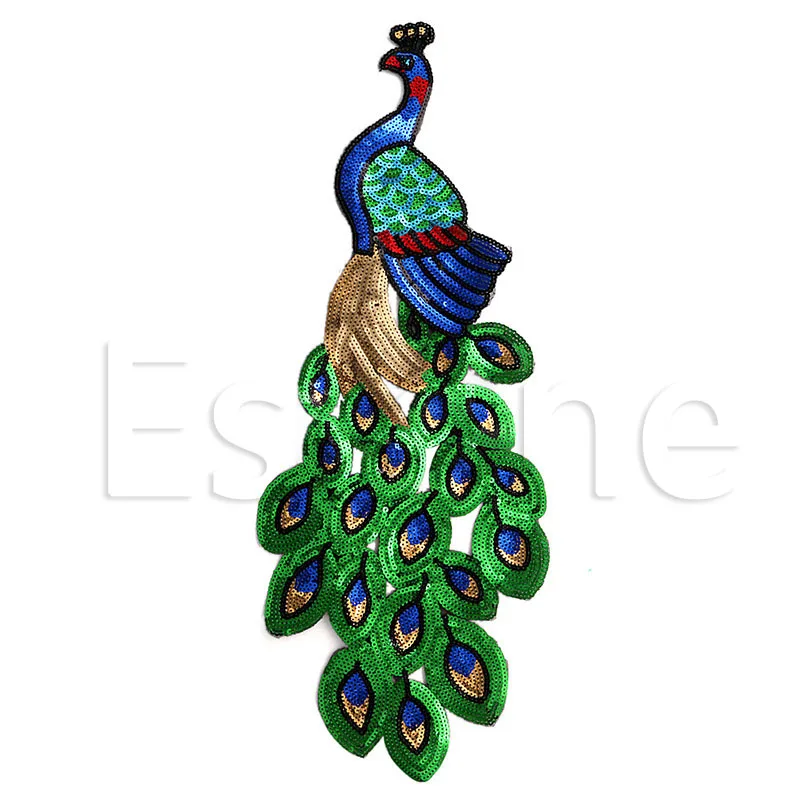 

E74 Nice Gits 1PC Peacock Iron-On Embroidered Patch for Clohting Style Motif Garment Decoration chinese market online DIY Craft
