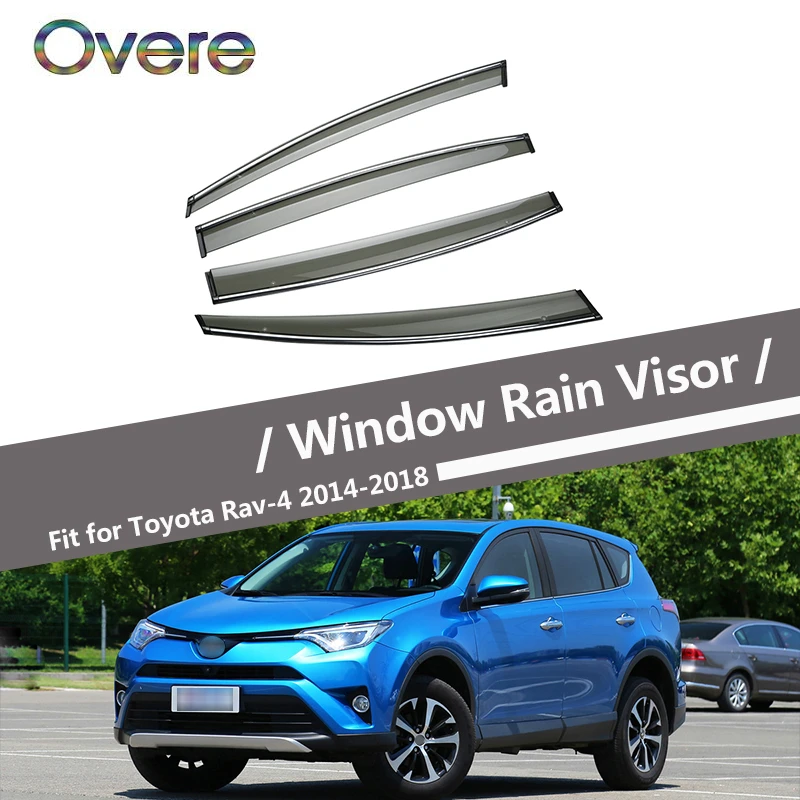 Овере Новинка 1 комплект детский дым окно дождевой козырек для Toyota RAV4 XA40 2014 2015 2016