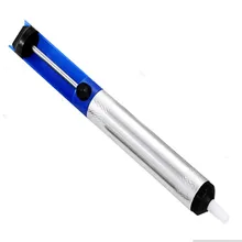 Алюминиевый металлический отсос всасывающий Олово синий/желтый цвет всасывающее Оловянное устройство паяльник Desolder Hane сварочные инструменты