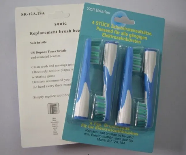 Free shipping! Sonic SR12A.18A Soft Bristle electric toothbrush heads replacement brush head Neutral packaging!!(1pack=4pcs) |