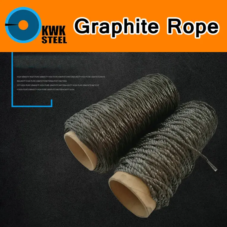 

Graphite Rope Carbon Fiber Braided Cord for Sealing Thermal Insulation High Strength Carbon Fiber Rope String Line