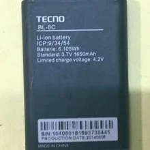3,7 V 1650 mAh бренд аккумулятор для телефона для TECNO BL-8C батареи