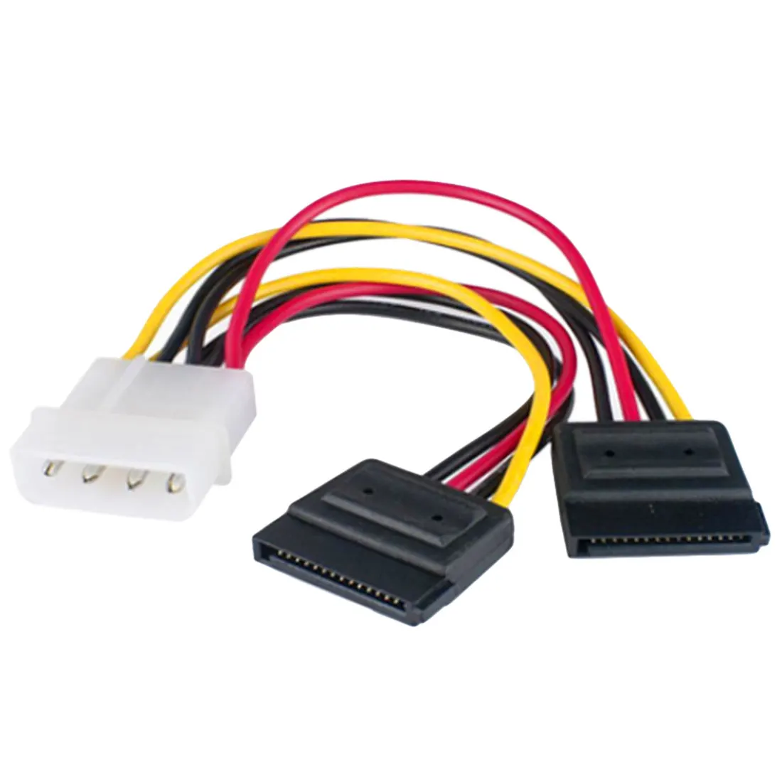 Новый компьютерный кабель 4 Pin IDE power Splitter 1 Male to 2 Female ATA/SATA power Cable Y Splitter Жесткий диск кабель питания