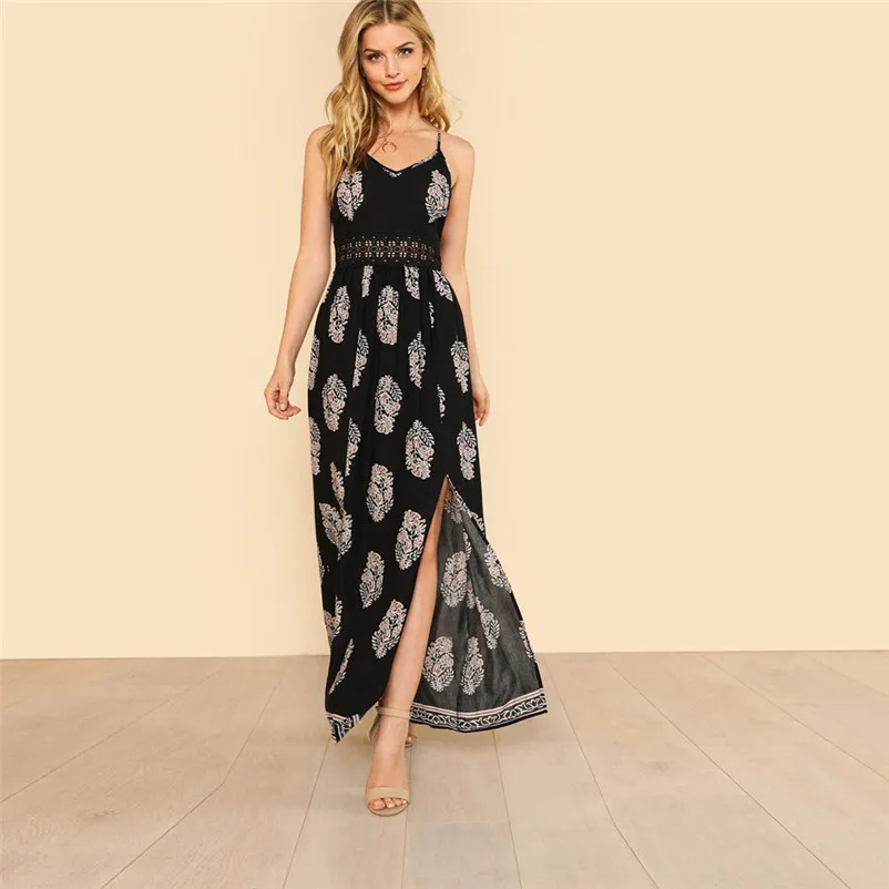 HOT summer dress 2018 beach dress Womens Feather Long Boho Hollow Dress Lady Beach Summer Sundrss Maxi Dress elbise J19#N (10)