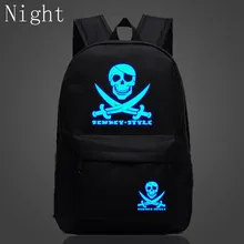 2017 Luminous Pirate Bags School Shoulder Bags For Teenagers The Caribbean Skull Scnkcy Style Casual Backpacks Children Gifts