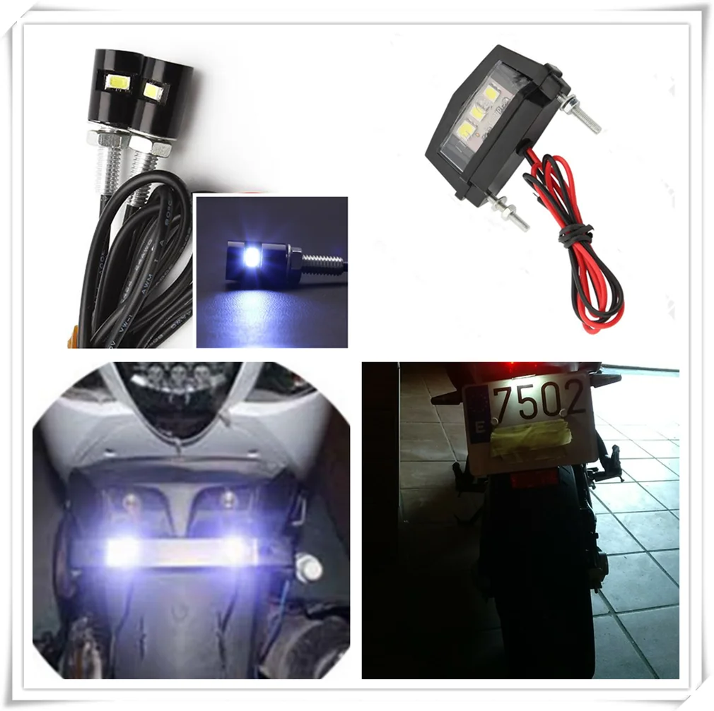 new Motorcycle motorbike Tail Rear LED License Plate Light Bulb Motocross for SUZUKI DRZ400E DRZ400S SM DR250R DJEBEL250XC 250SB |