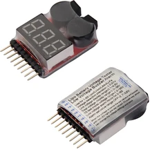 1pcs 1 8S LED Lipo Voltage Indicator Checker Tester Low Voltage Buzzer Alarm