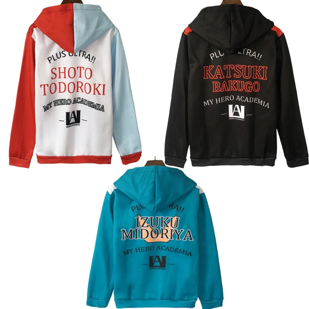 

CostumeBuy Anime Boku no Hero Akademia Izuku Midoriya Hoodies Jacket My Hero Academia Todoroki Shoto Hoodies Winter Coat L920