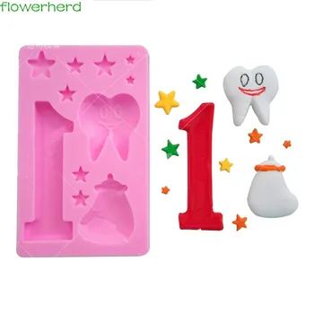 

Baby 1 year old Silicone Fondant Soap 3D Cake Mold Cupcake Jelly Candy Chocolate Decoration Baking Tool Moulds