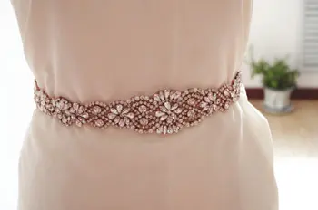 

5pieces rose gold Rhinestone Sash belt, best seller 2019